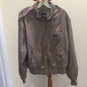 Members Only Taupe Windbreaker Jacket
